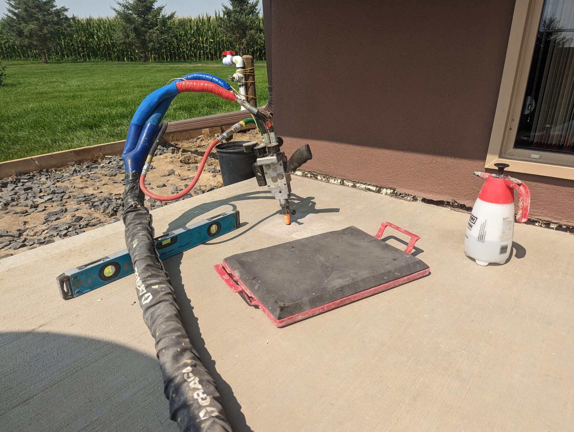 Professional contractor on site